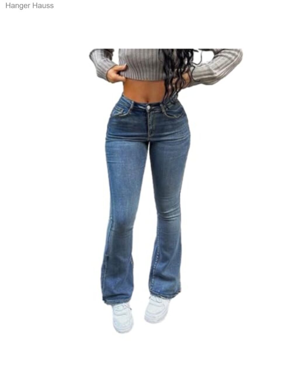 High Waisted Bootcut Jeans Stretch Tummy Control Butt Lifting